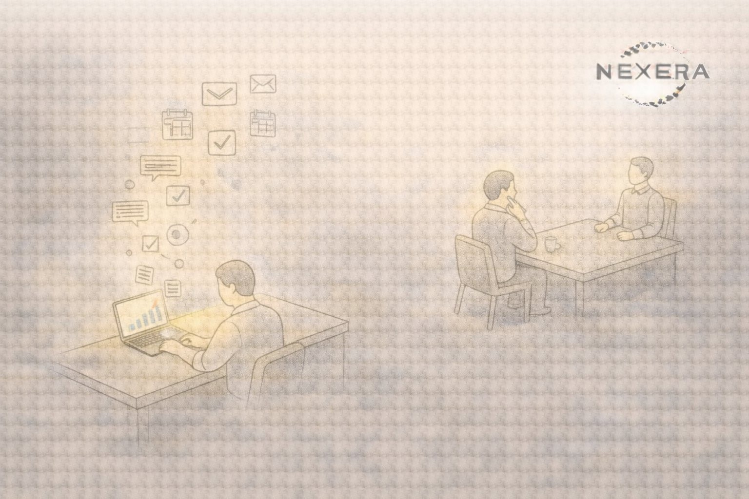 AI handling administrative work while team focuses on growth