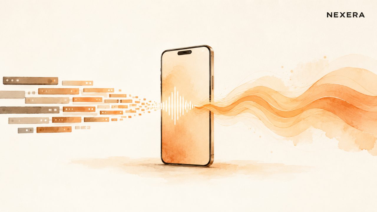 A faceless man having a warm, easy phone conversation, watercolor